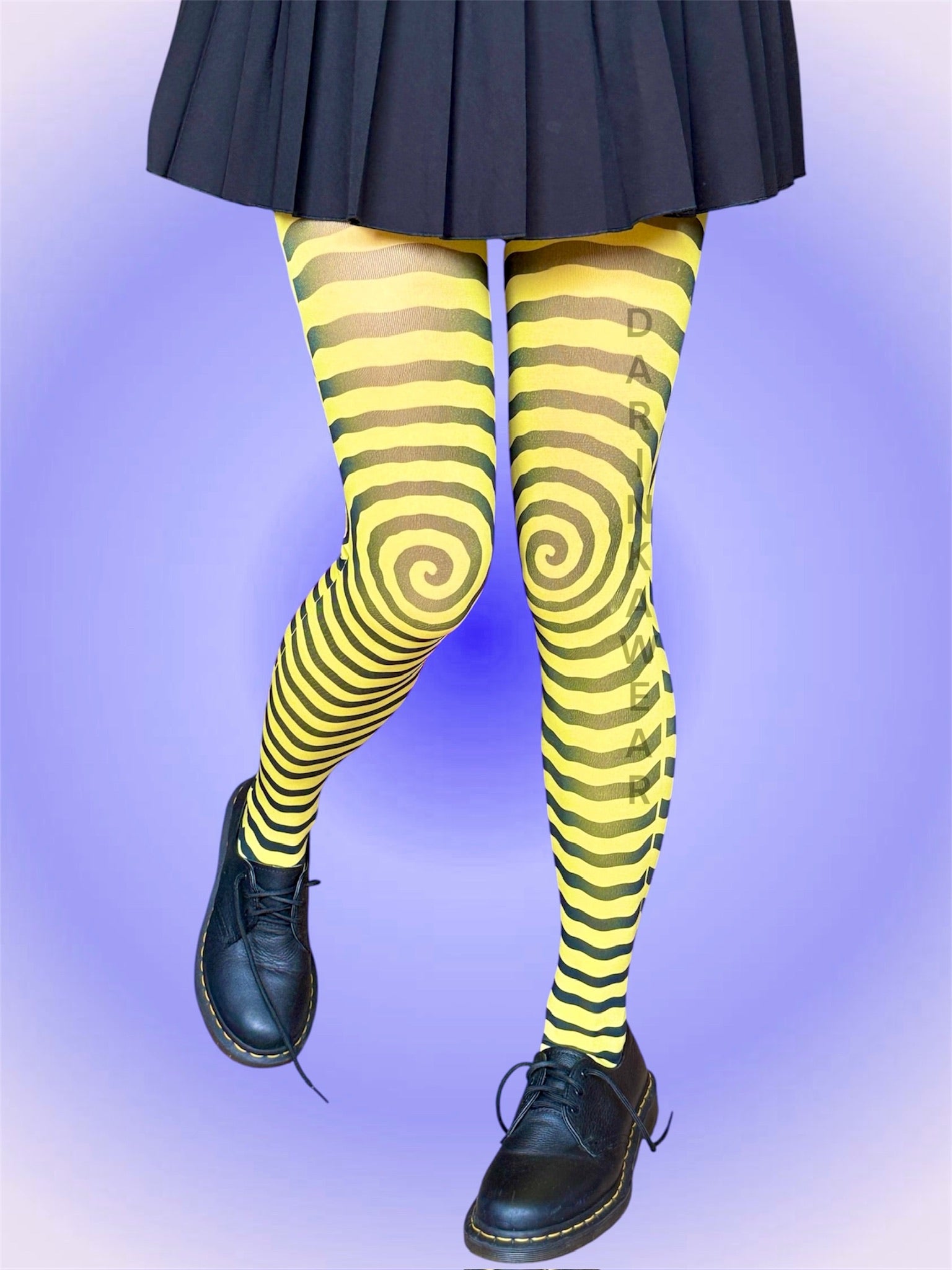 Yellow Spiral Tights, Trippy Swirl Tights, Rave Aesthetic Tights, Y2K Alt Tights