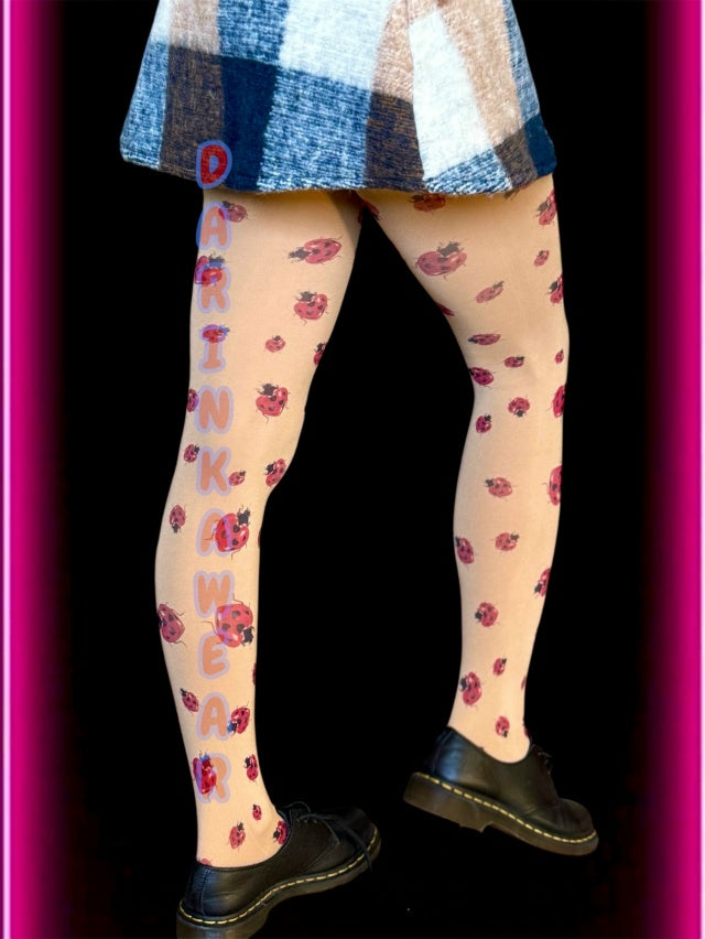 Ladybug Tights – Personalized Cute Y2K Aesthetic Pantyhose