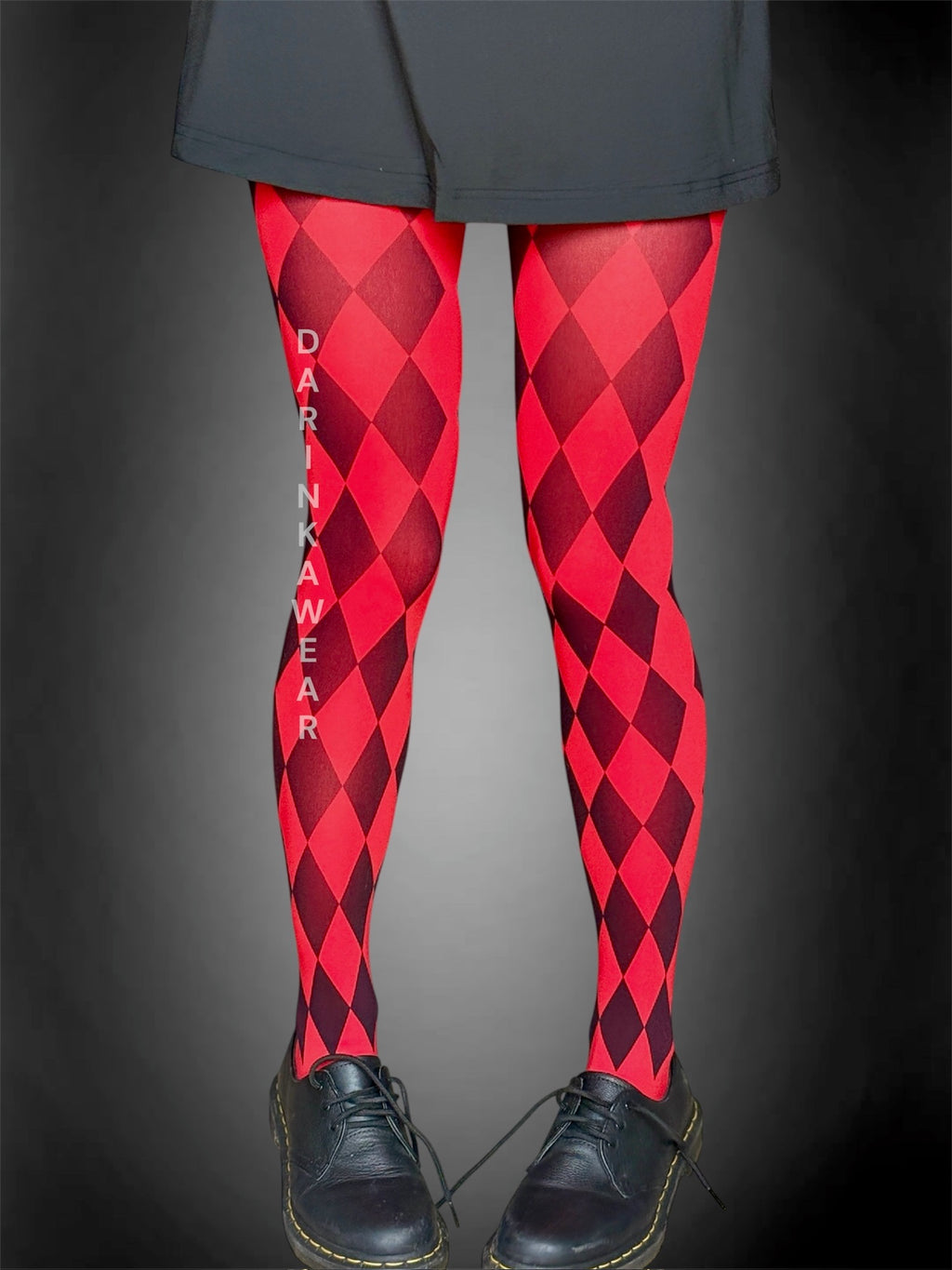 Red Harlequin Tights Y2K Aesthetic, Diamond Pattern Stockings, Goth Alt Pantyhose, Clowncore Tights