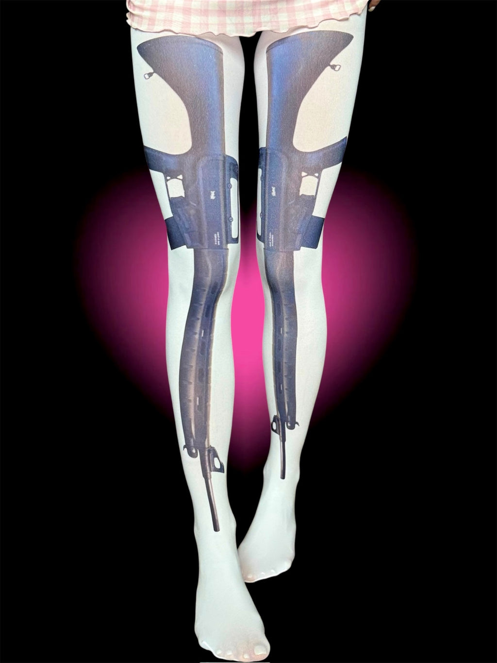 Gun Print Tights – Y2K Grunge Alt Aesthetic tights