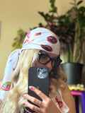 Eye Print Satin Bandana Scarf, Surreal Eye Head Scarf, Coquette Hair Scarf, Y2K Bandana, Artsy Neck Scarf, Whimsical Eye Kerchief Gift