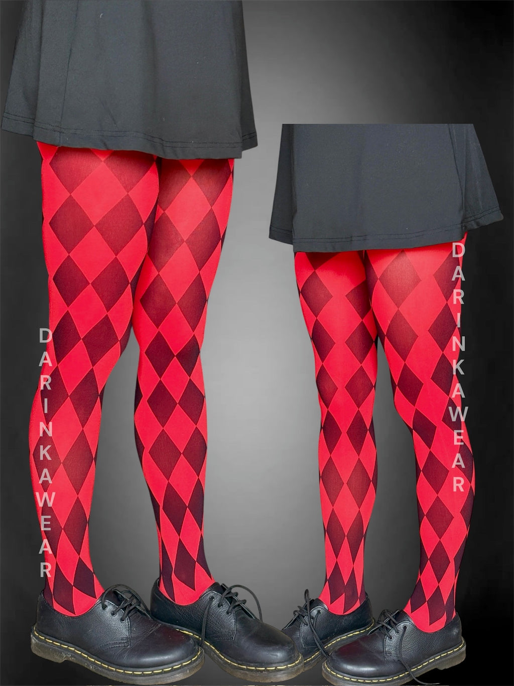 Red Harlequin Tights Y2K Aesthetic, Diamond Pattern Stockings, Goth Alt Pantyhose, Clowncore Tights