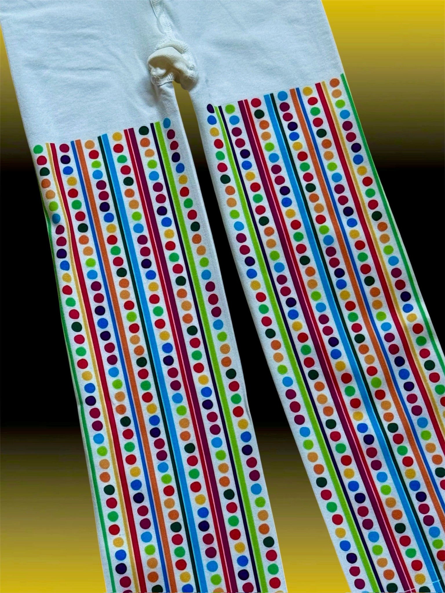 Colorful Alt Clowncore Striped Stockings | Festival Rave Legs