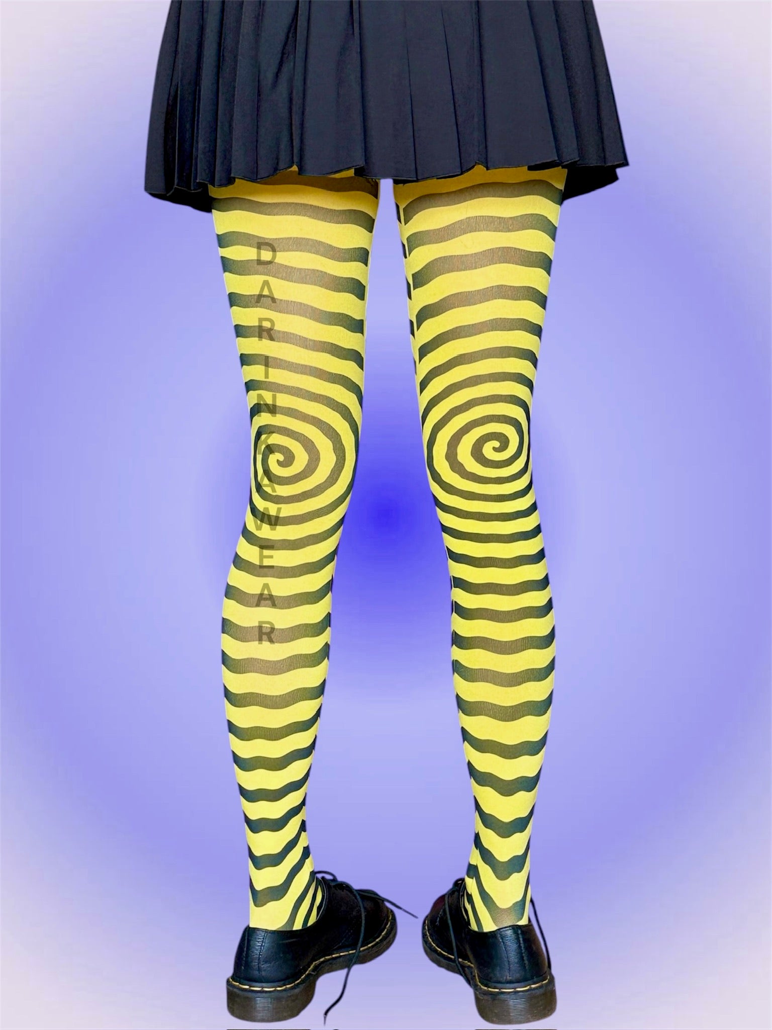 Yellow Spiral Tights, Trippy Swirl Tights, Rave Aesthetic Tights, Y2K Alt Tights
