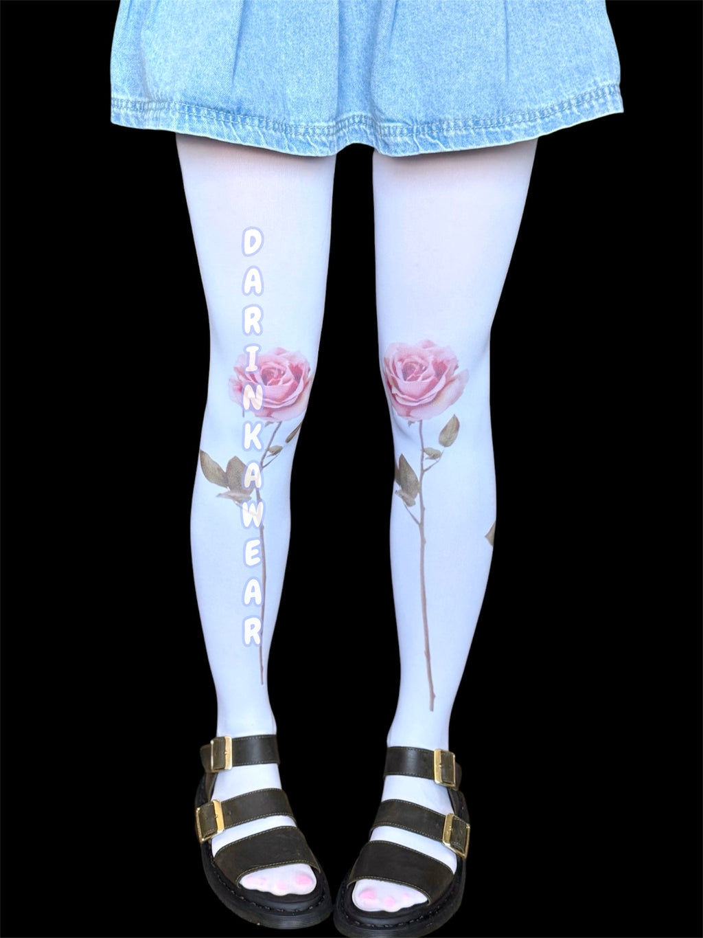 Pink Rose Tights, Coquette Floral Pantyhose, Romantic Rose Tights