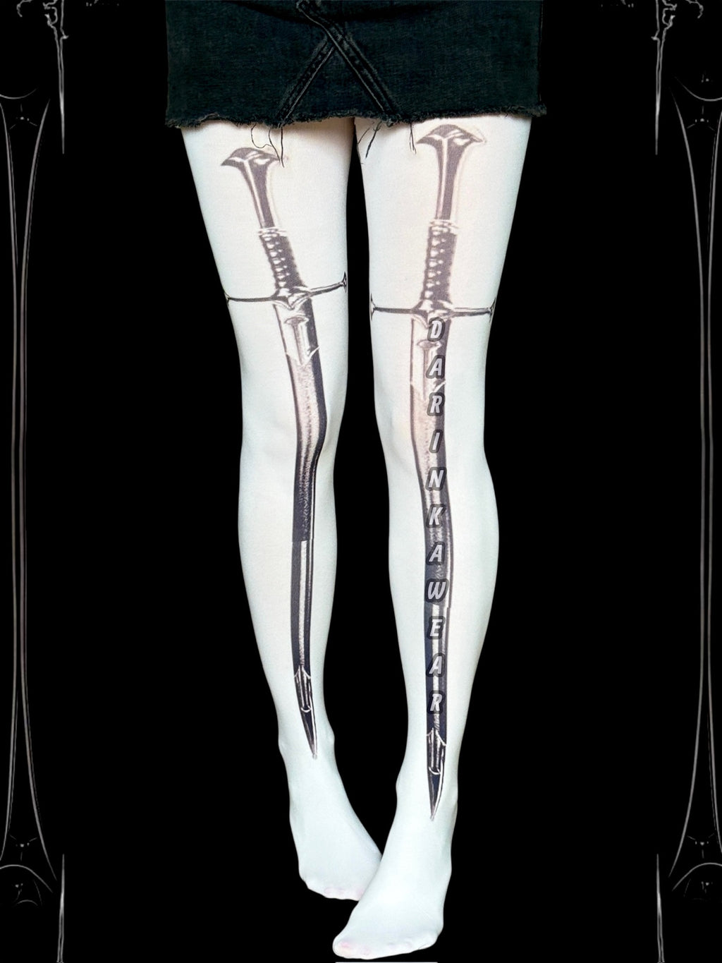 Sword Print Tights, Gothic Dagger Tights