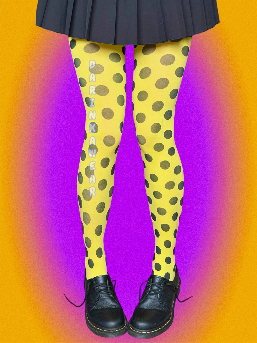 Yellow Polka Dot Tights, Y2K Aesthetic Tights, Cute Pattern Tights