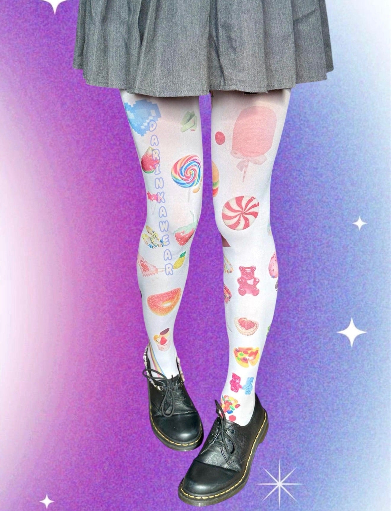 Harajuku Kawaii Y2K Tights • Candy Sweet Pastel Pantyhose • Cute Aesthetic Colorful Tights