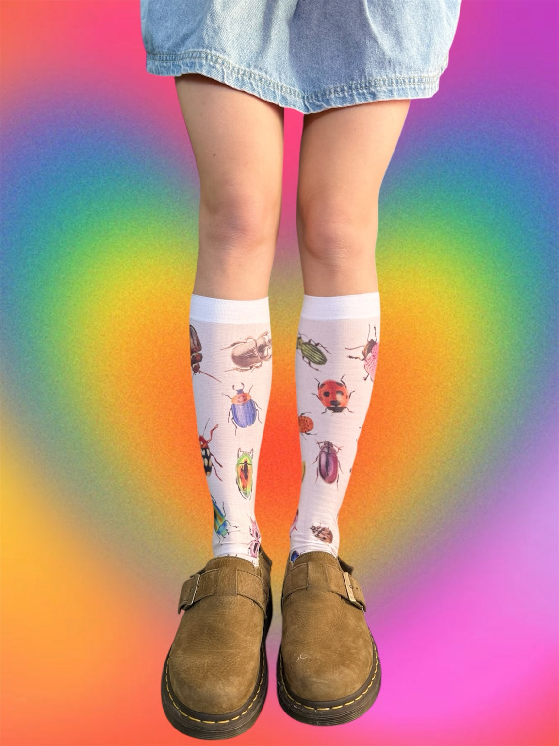 Bugcore Knee Socks – Vintage Insect Print