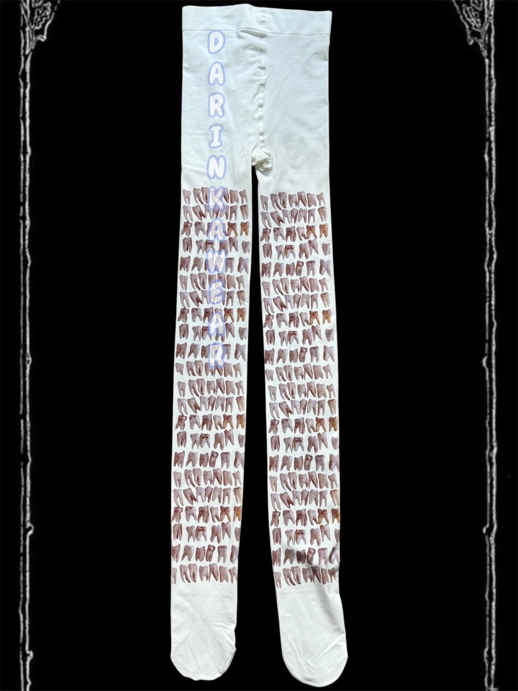 Tooth Fairy Tights, Teeth Print Pantyhose, Dental Student Gift, Dentist Gift, Weirdcore Tights