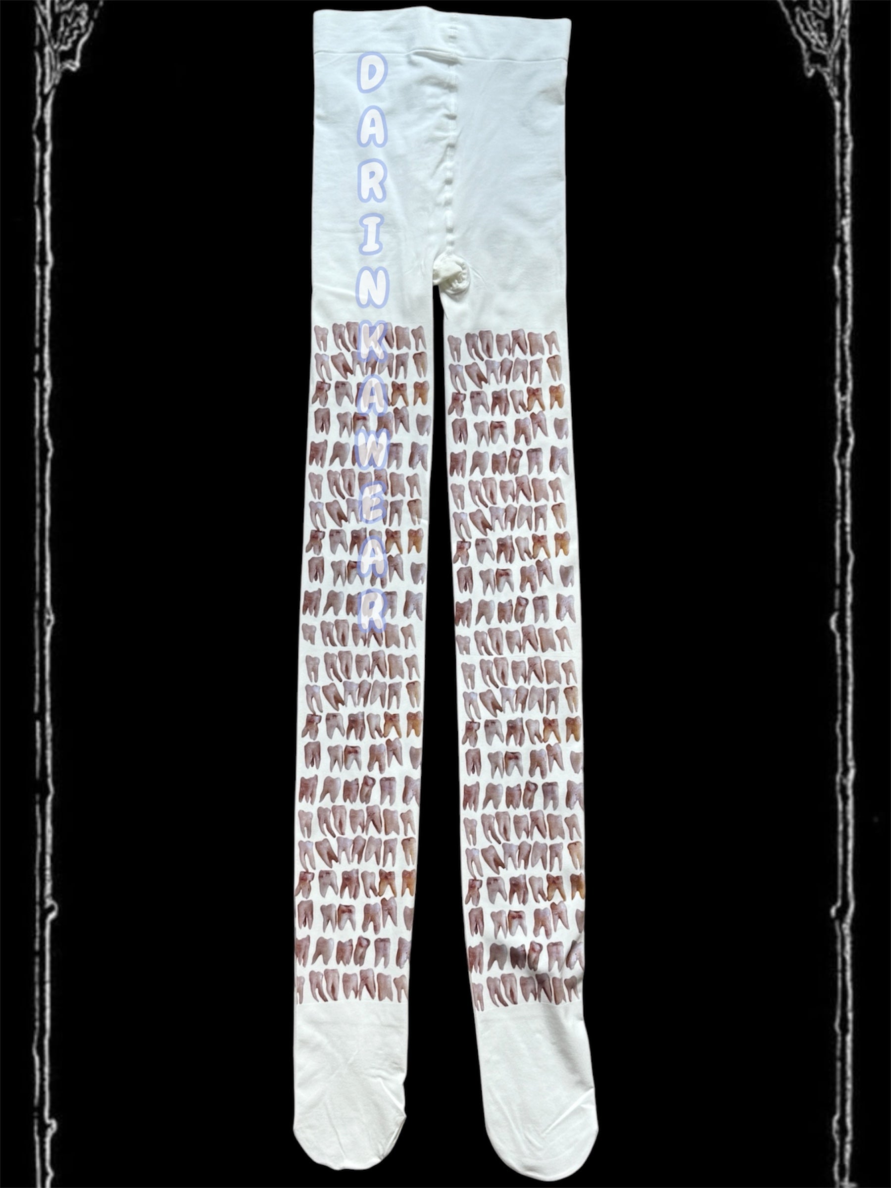 Tooth Fairy Tights, Teeth Print Pantyhose, Dental Student Gift, Dentist Gift, Weirdcore Tights