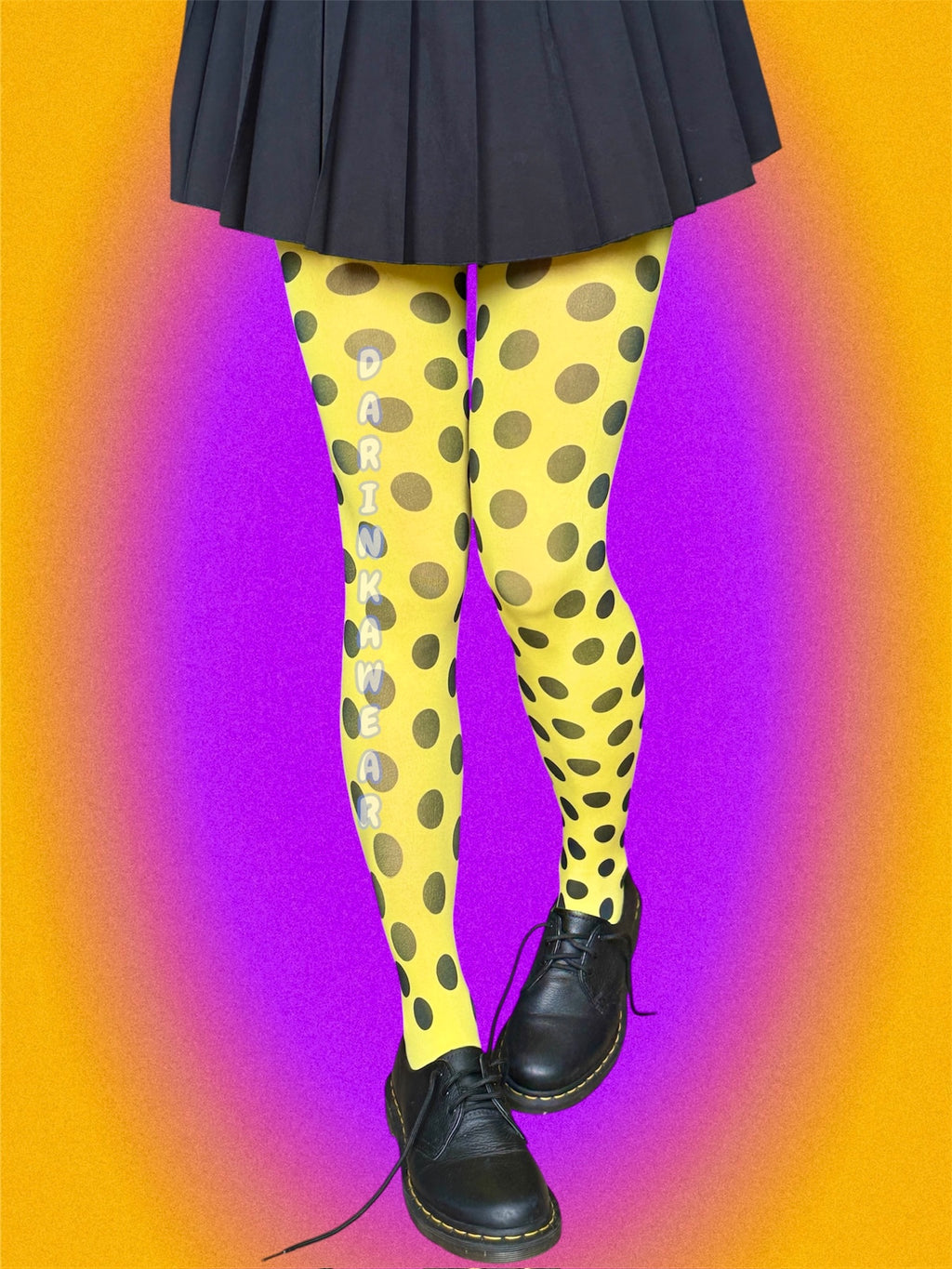 Yellow Polka Dot Tights, Y2K Aesthetic Tights, Cute Pattern Tights