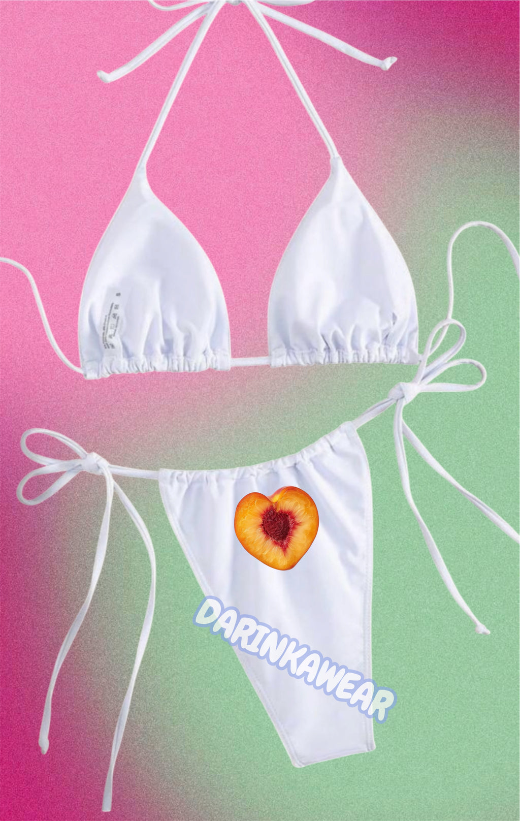 Handmade Cute Bikini Set, Coquette Summer Swimwear, Kawaii Aesthetic Bathing Suit