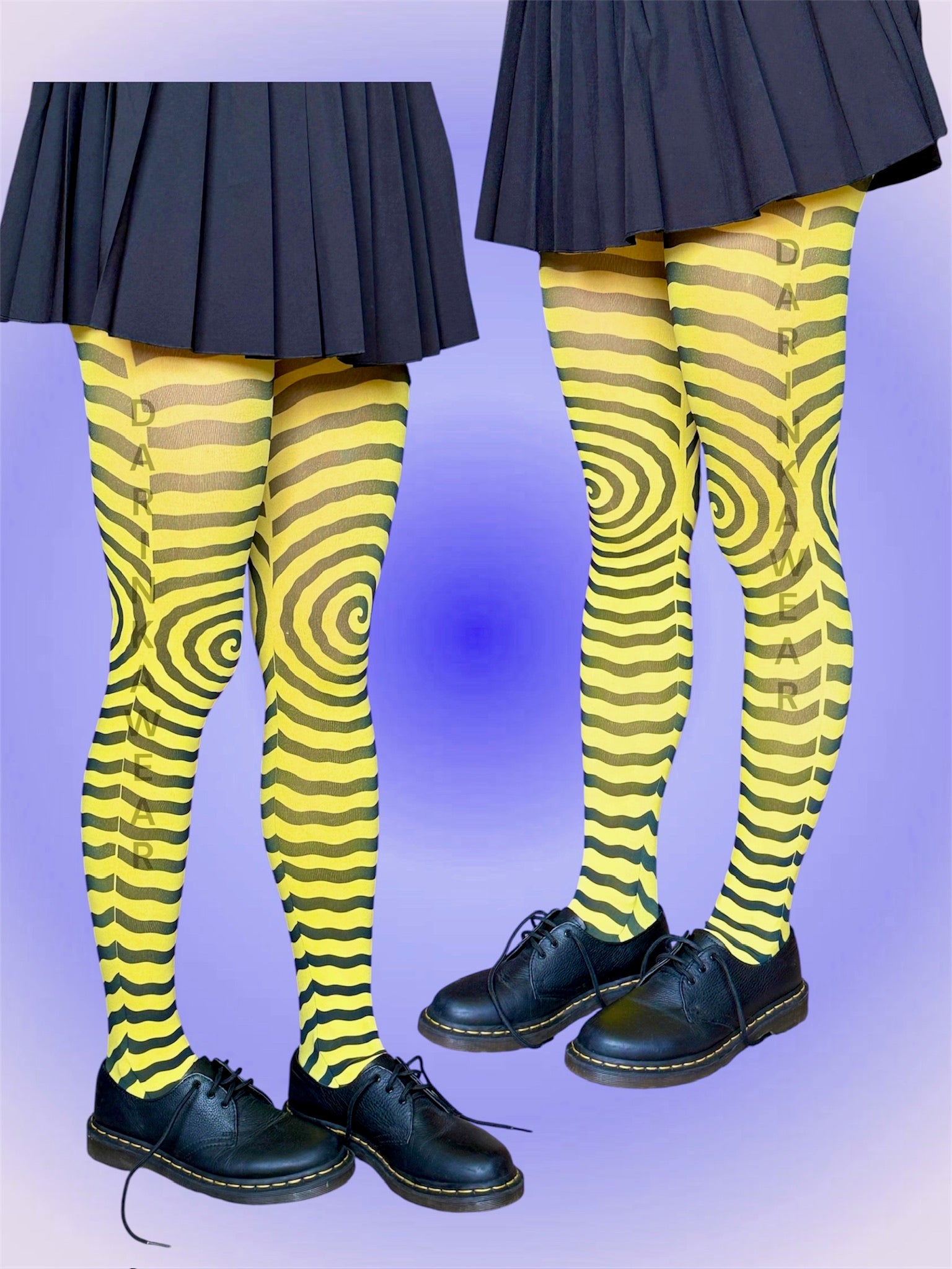 Yellow Spiral Tights, Trippy Swirl Tights, Rave Aesthetic Tights, Y2K Alt Tights