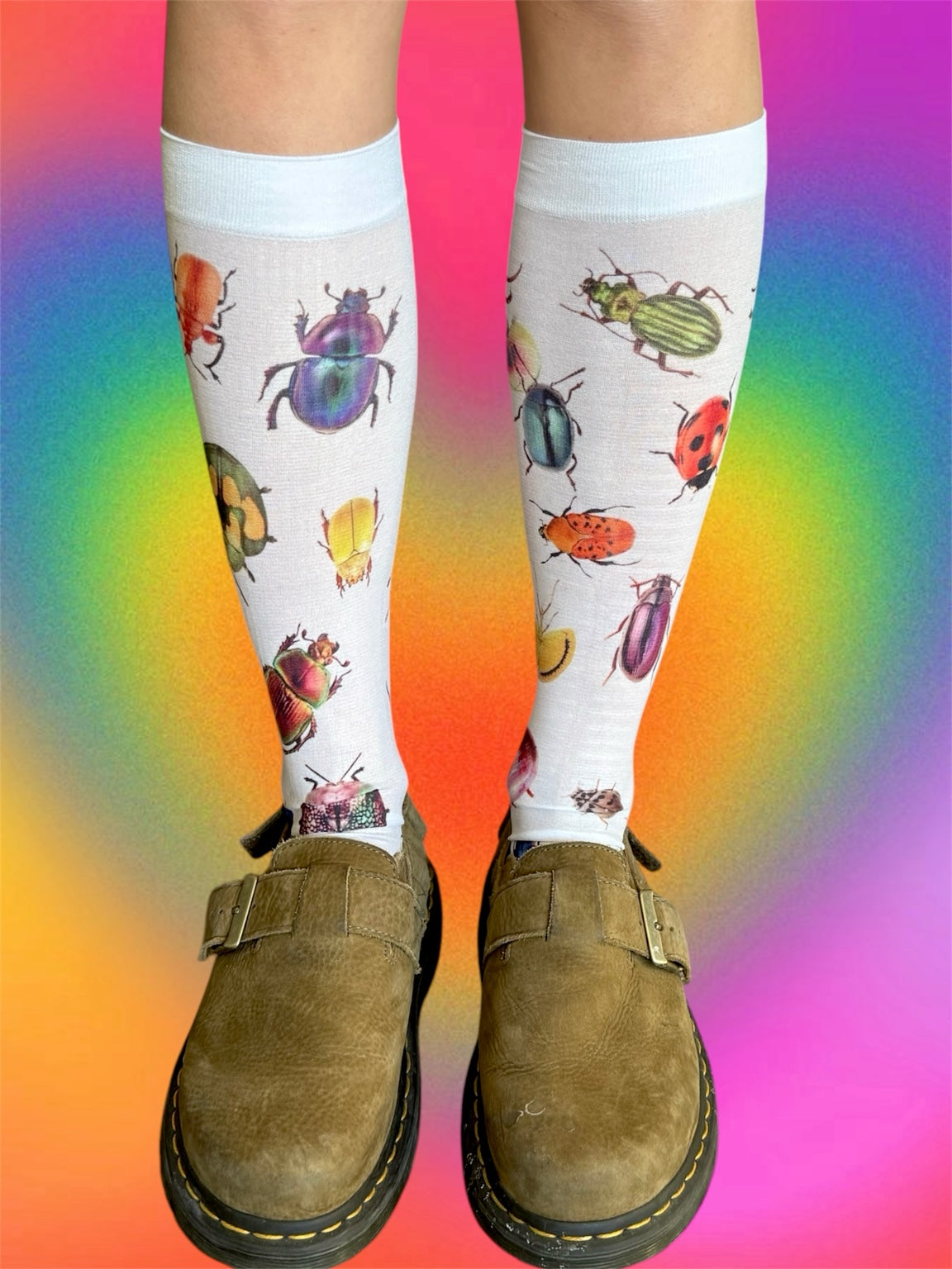 Bugcore Knee Socks – Vintage Insect Print