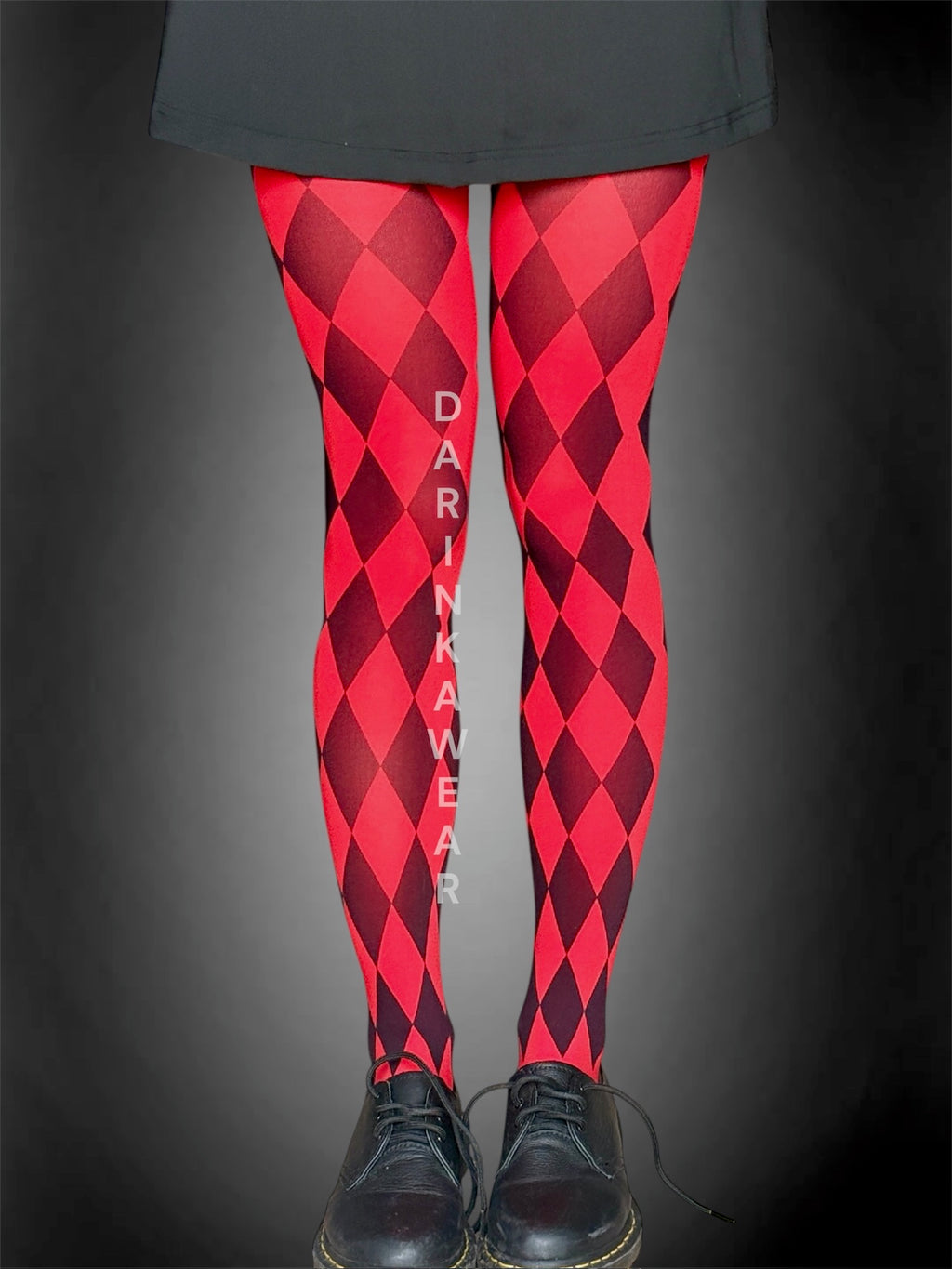 Red Harlequin Tights Y2K Aesthetic, Diamond Pattern Stockings, Goth Alt Pantyhose, Clowncore Tights