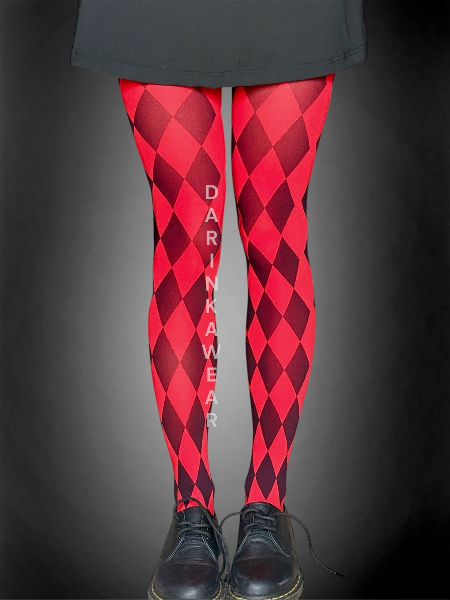 Red Harlequin Tights Y2K Aesthetic, Diamond Pattern Stockings, Goth Alt Pantyhose, Clowncore Tights