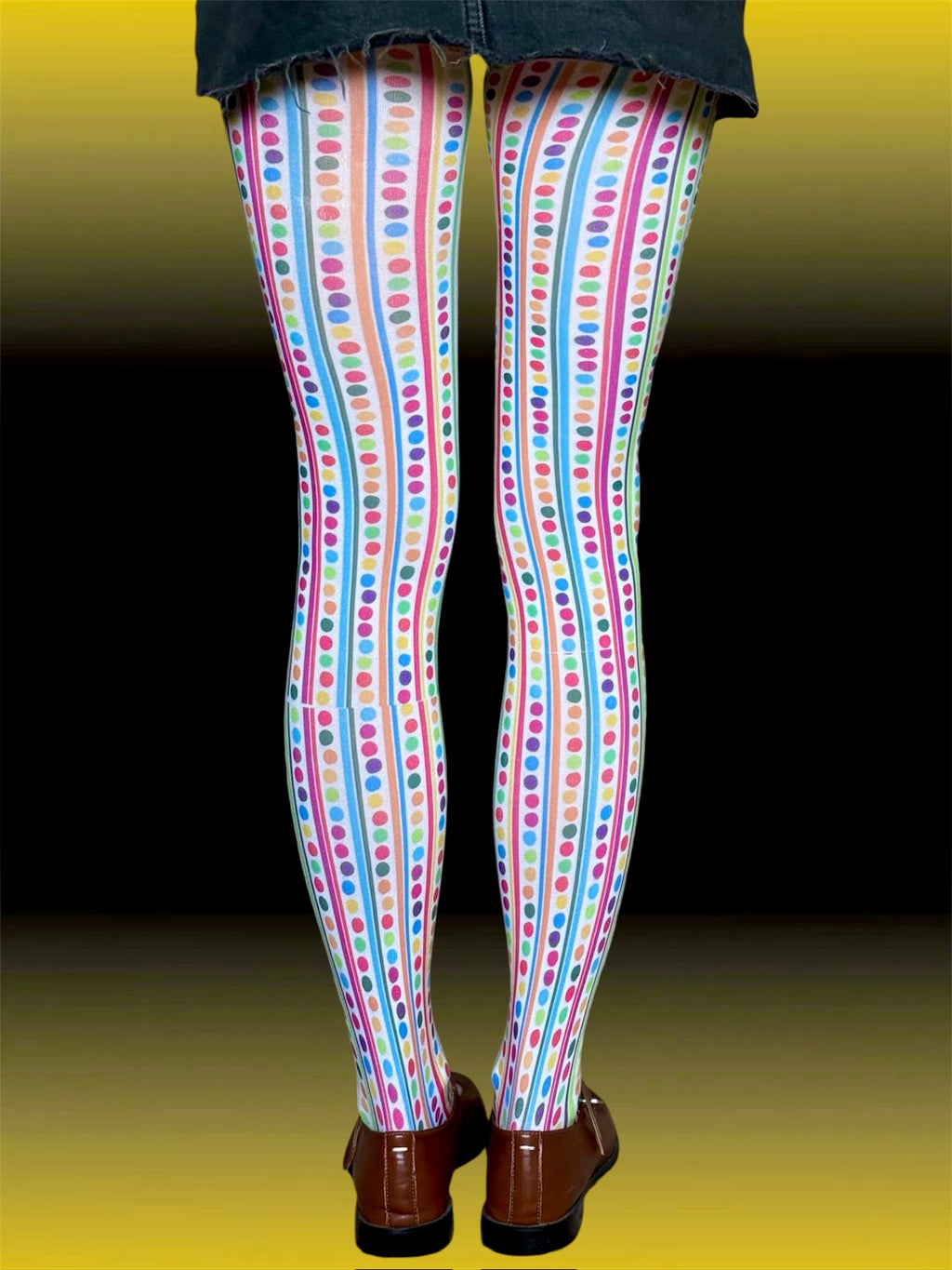 Colorful Alt Clowncore Striped Stockings | Festival Rave Legs