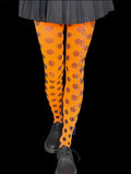 Orange Polka Dot Tights | Y2K Retro Dot Pattern Pantyhose