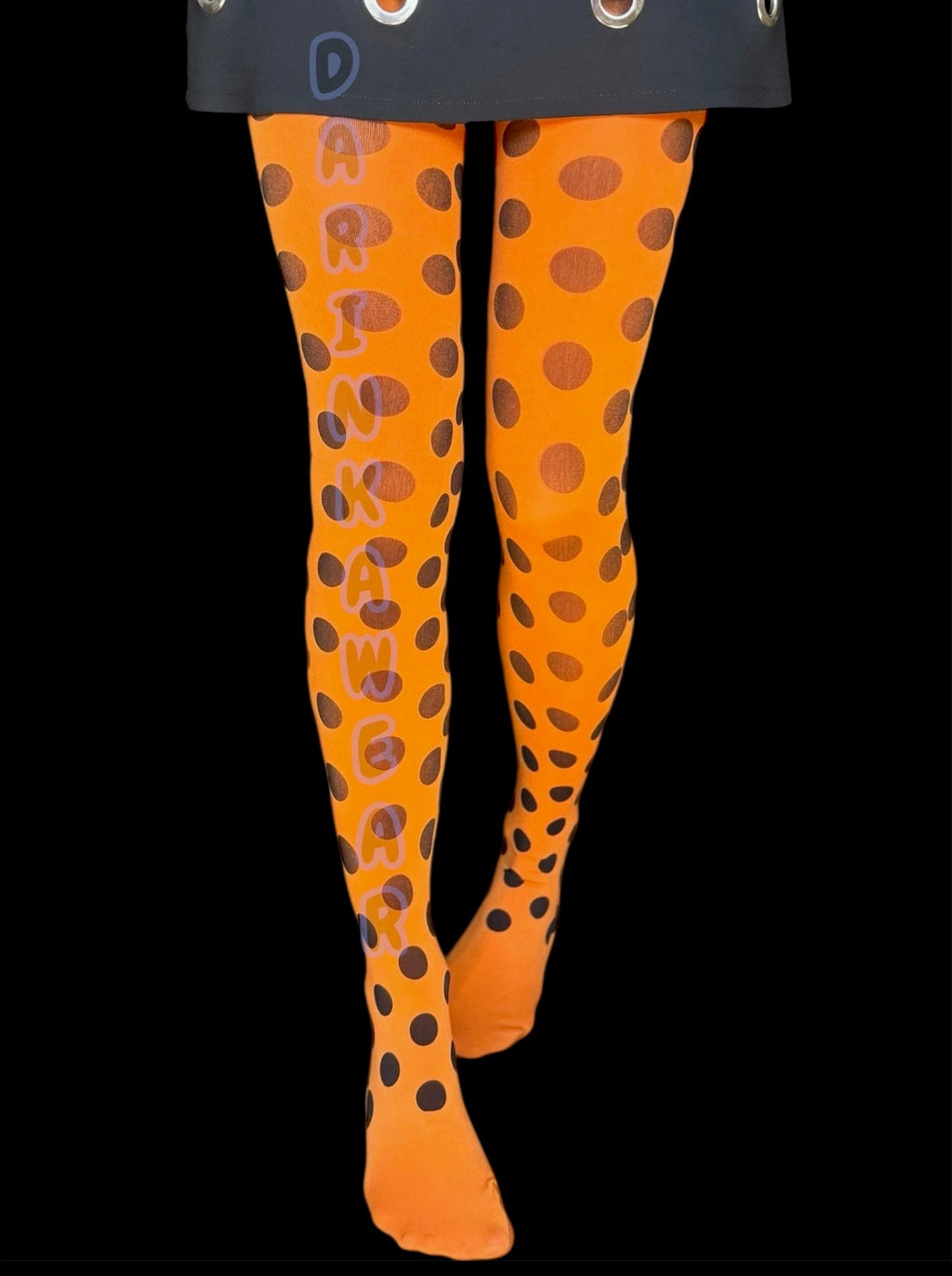 Orange Polka Dot Tights | Y2K Retro Dot Pattern Pantyhose