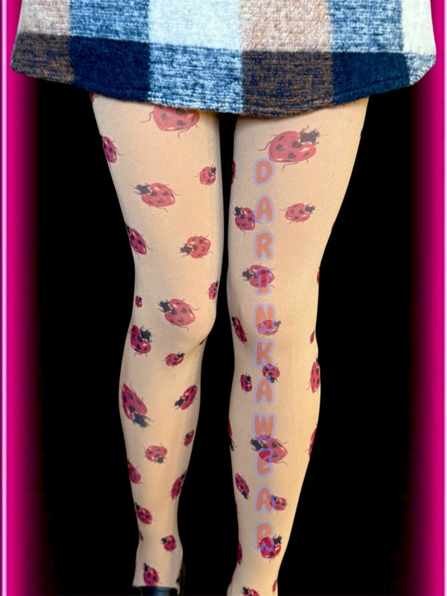 Ladybug Tights – Personalized Cute Y2K Aesthetic Pantyhose
