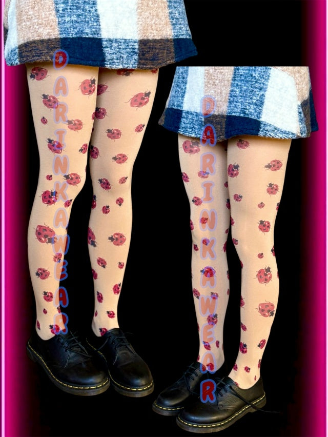 Ladybug Tights – Personalized Cute Y2K Aesthetic Pantyhose