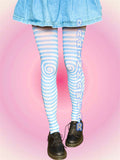 Hypnotic Sky Striped Tights — 80 Den | Gift Wrapped