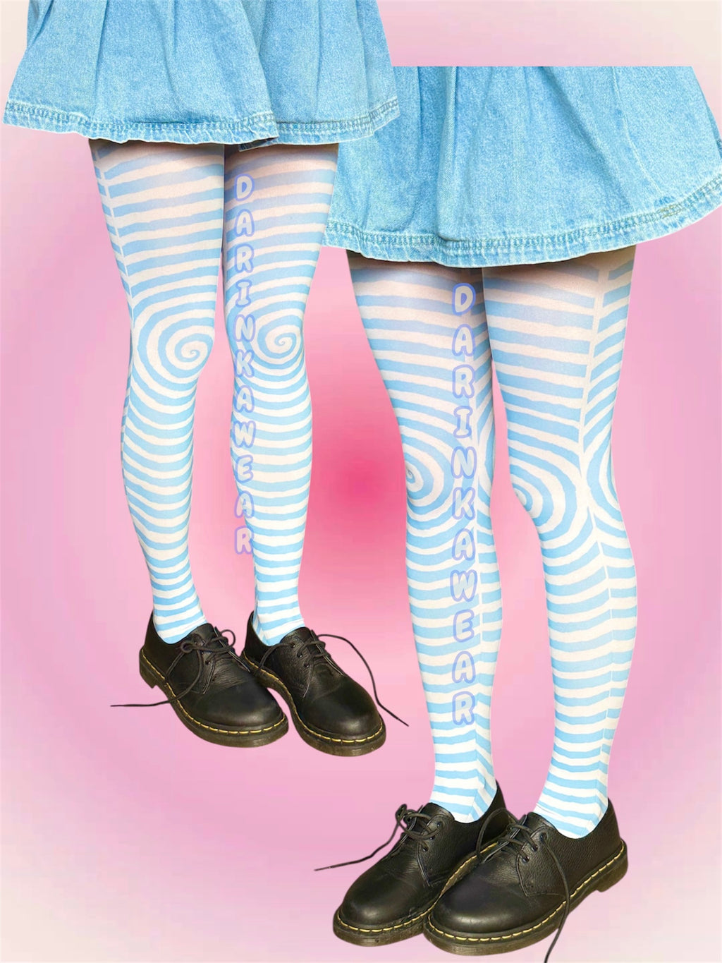 Hypnotic Sky Striped Tights — 80 Den | Gift Wrapped