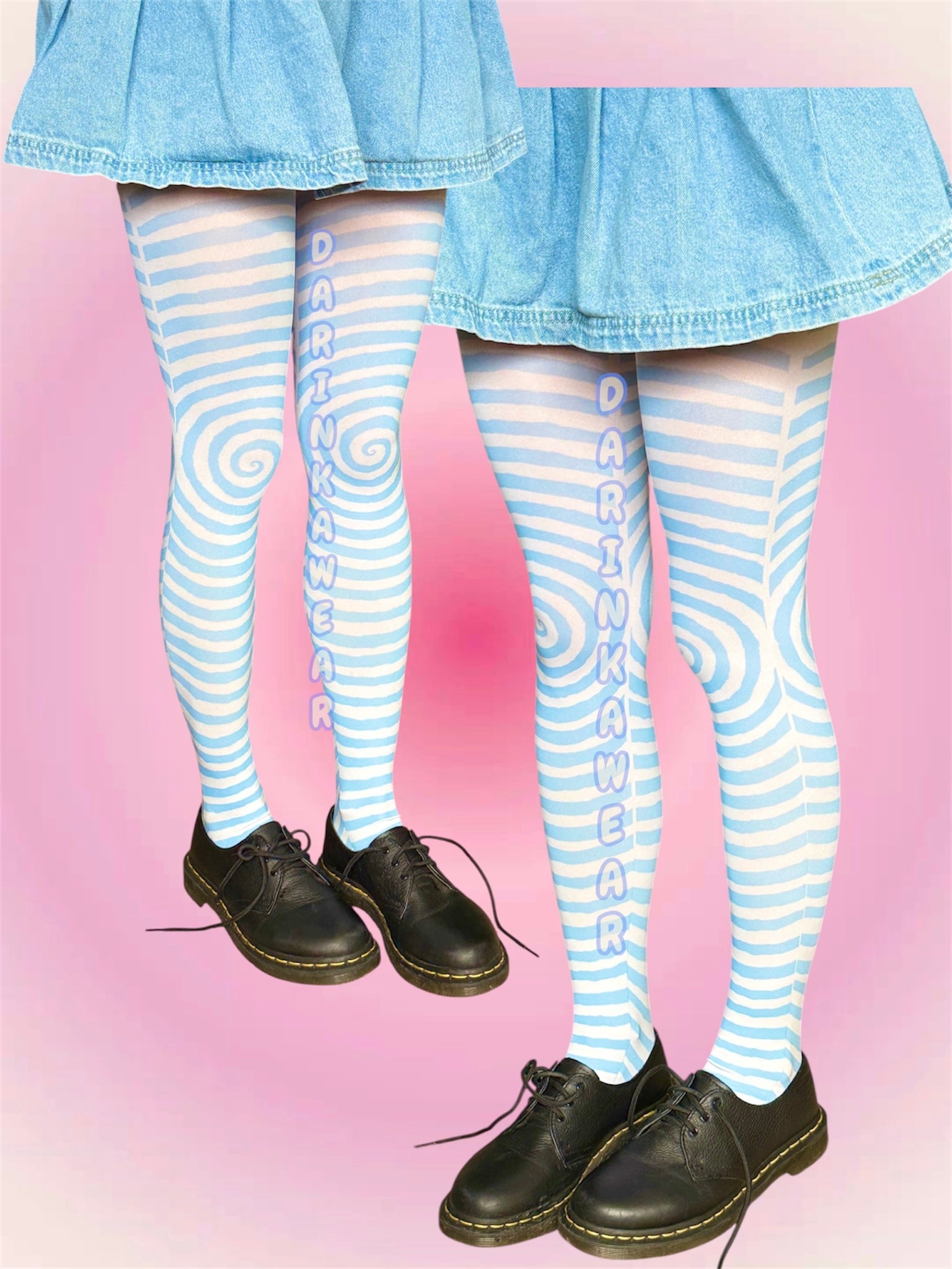 Hypnotic Sky Striped Tights — 80 Den | Gift Wrapped