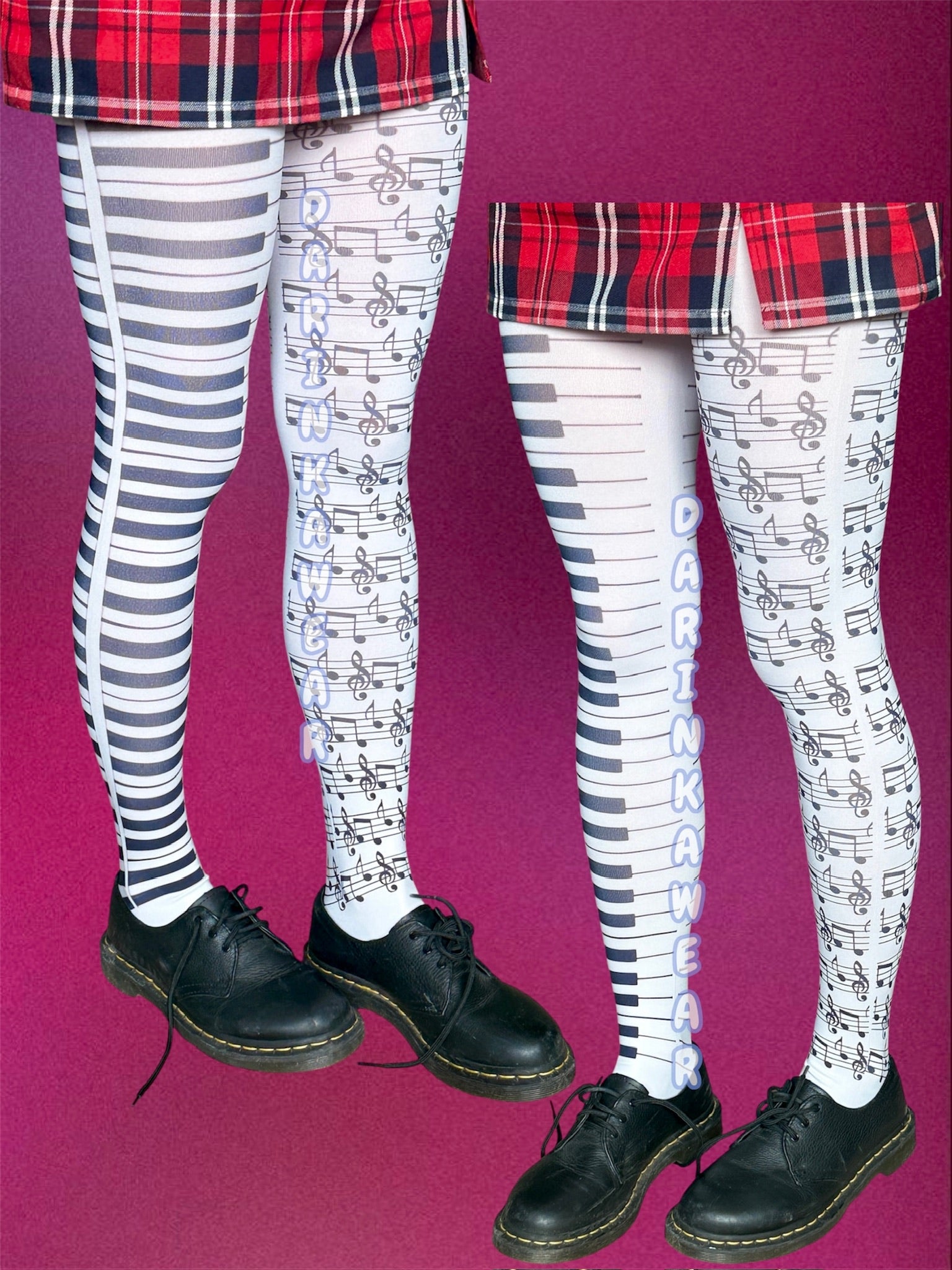 Music Note Tights | Piano Keyboard Stockings |Musician Gift