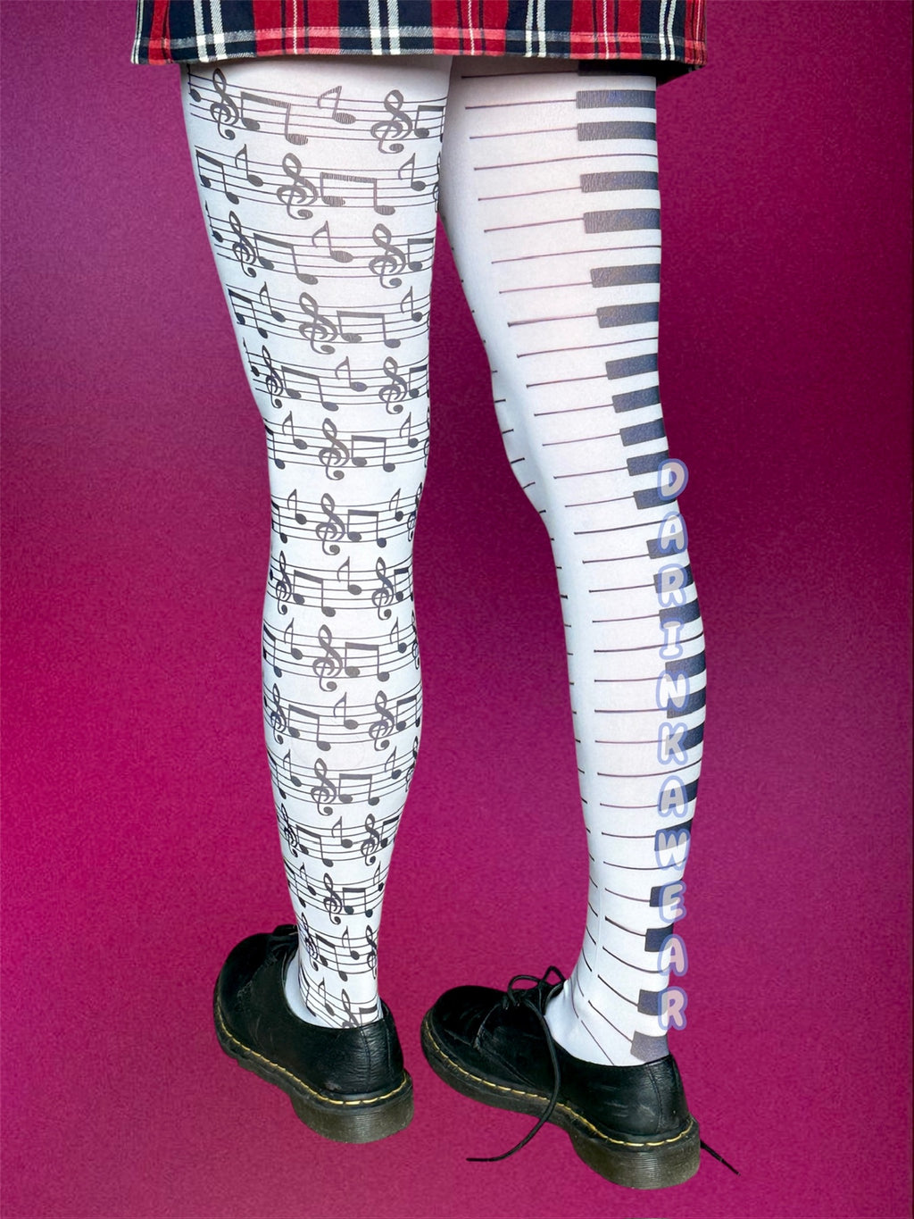 Music Note Tights | Piano Keyboard Stockings |Musician Gift