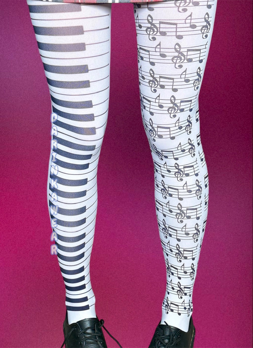 Music Note Tights | Piano Keyboard Stockings |Musician Gift