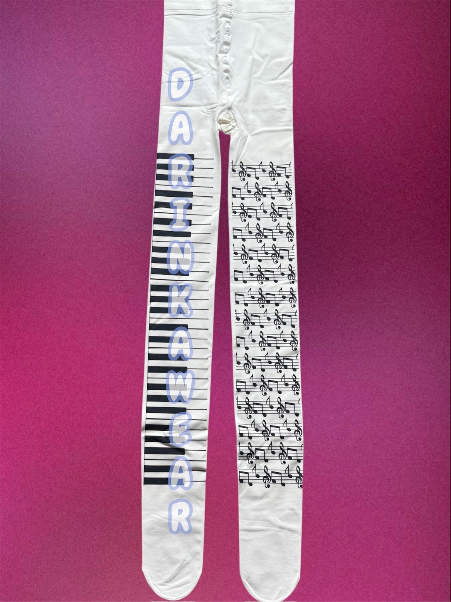 Music Note Tights | Piano Keyboard Stockings |Musician Gift