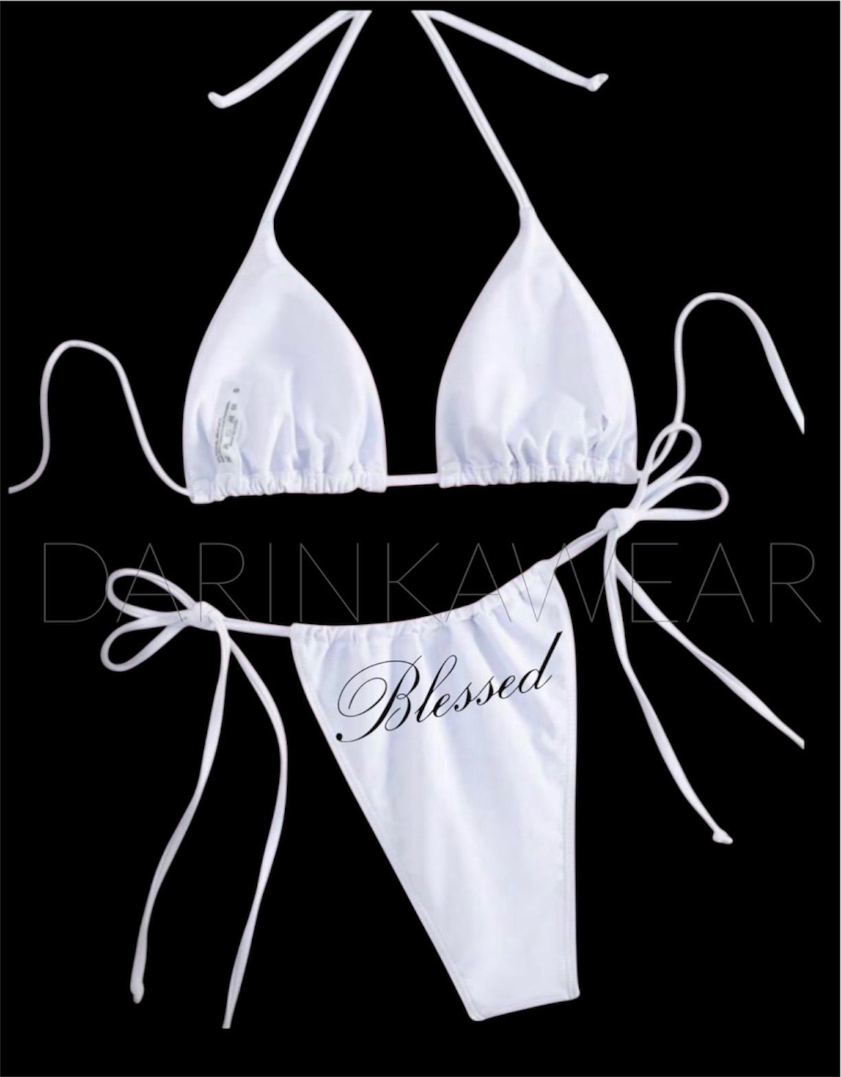Gothic Bikini Set | White Cross Bikini | Alt Goth Swimwear