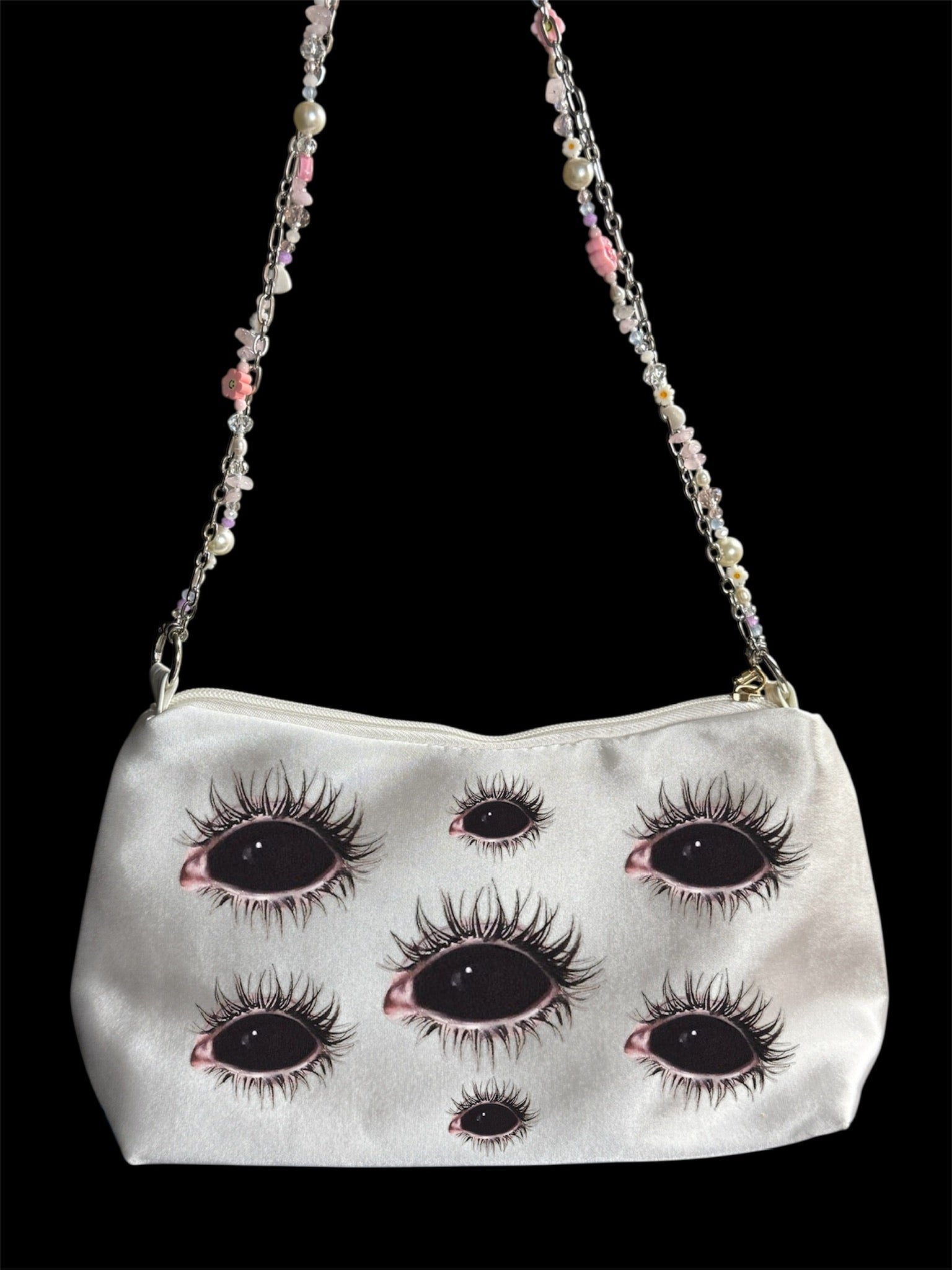 Y2K Eye Print Shoulder Bag – Surreal Aesthetic Purse, Creepy Cute Handbag