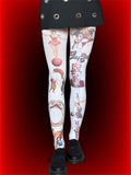 Vintage Circus Art Tights – Surreal Freak Show Y2K Pantyhose