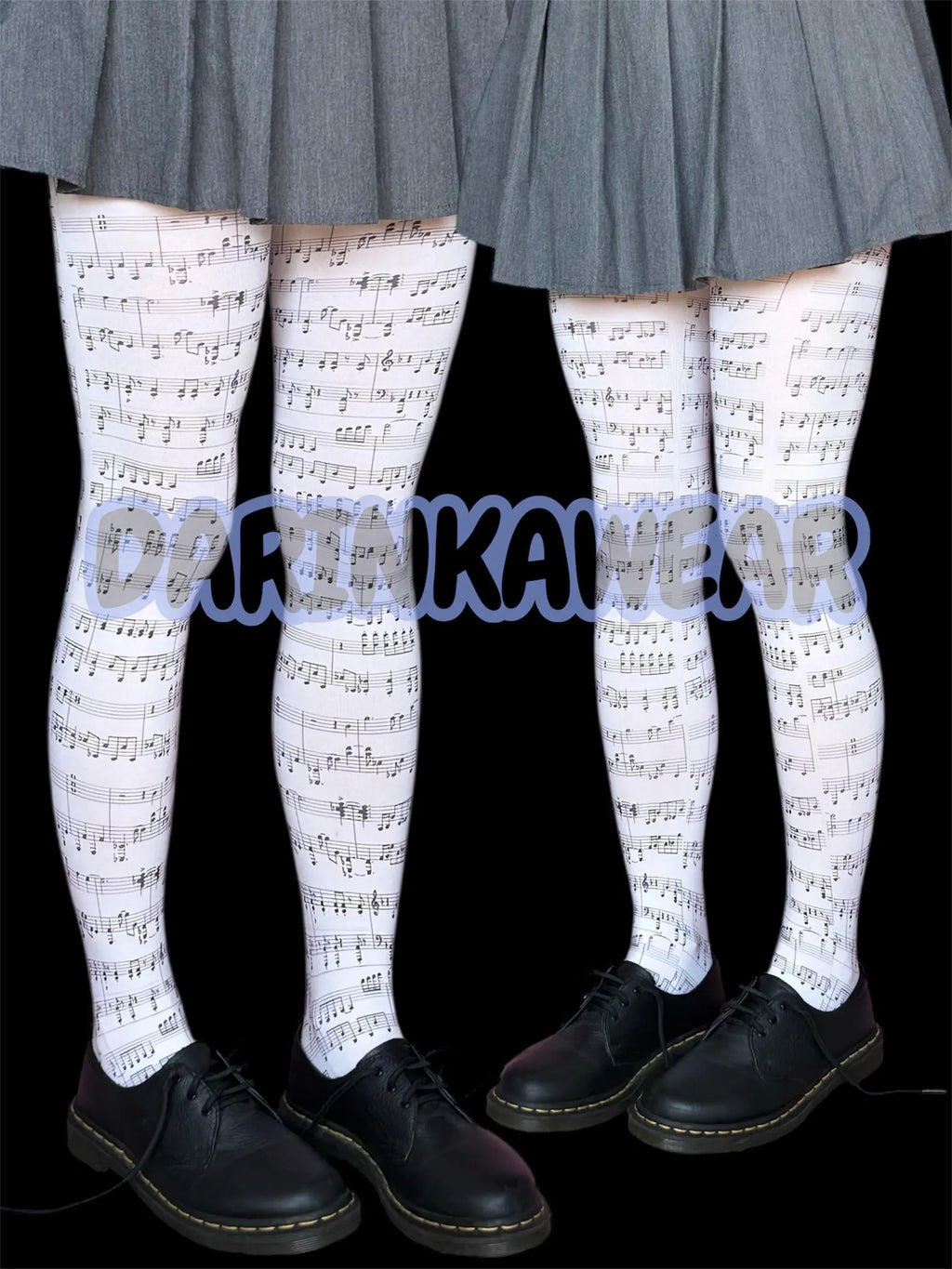 Sheet Music Tights – Dark Academia Romantic Y2K Pantyhose