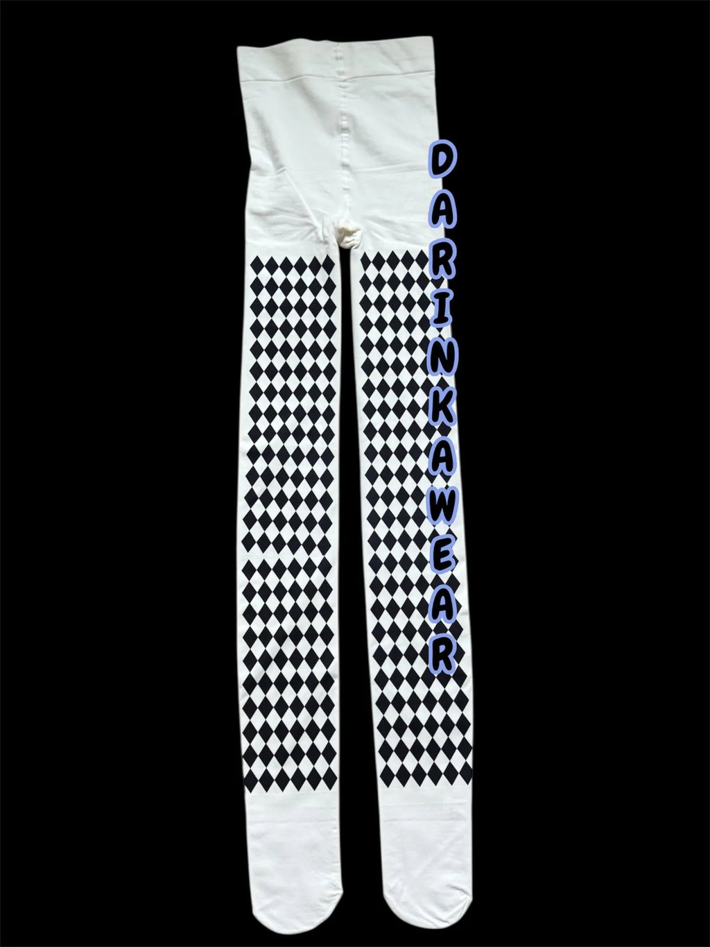 Harlequin Check Tights — Diamond Pattern Statement Tights