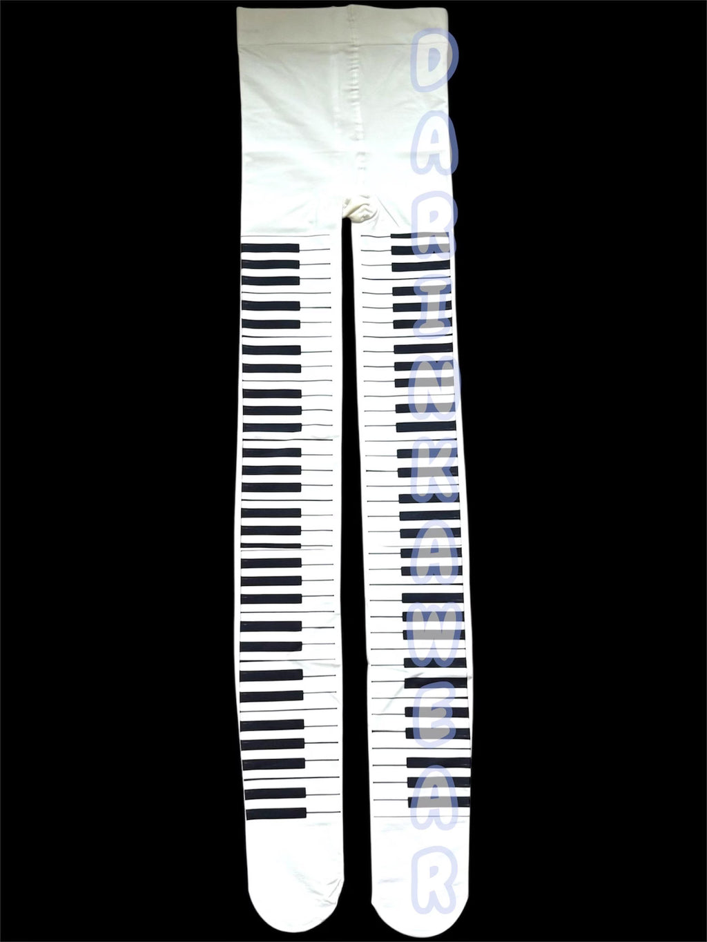 Piano Keyboard Tights | Music Note Pantyhose | Gothic Y2K Alt Festival Stockings | Musician Gift Cosplay Legwear S–5XL