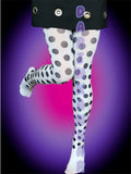 Black Polka Dot Tights – Cute Y2K Graphic Statement Pantyhose