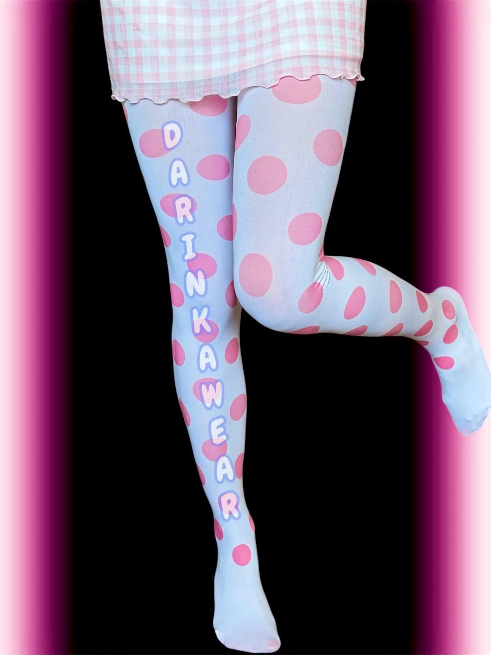 Pastel Polka Dot Tights – Cute Y2K Candycore Pantyhose