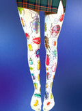 Rainbow Insect Tights – Surreal Naturecore Y2K Art Pantyhose