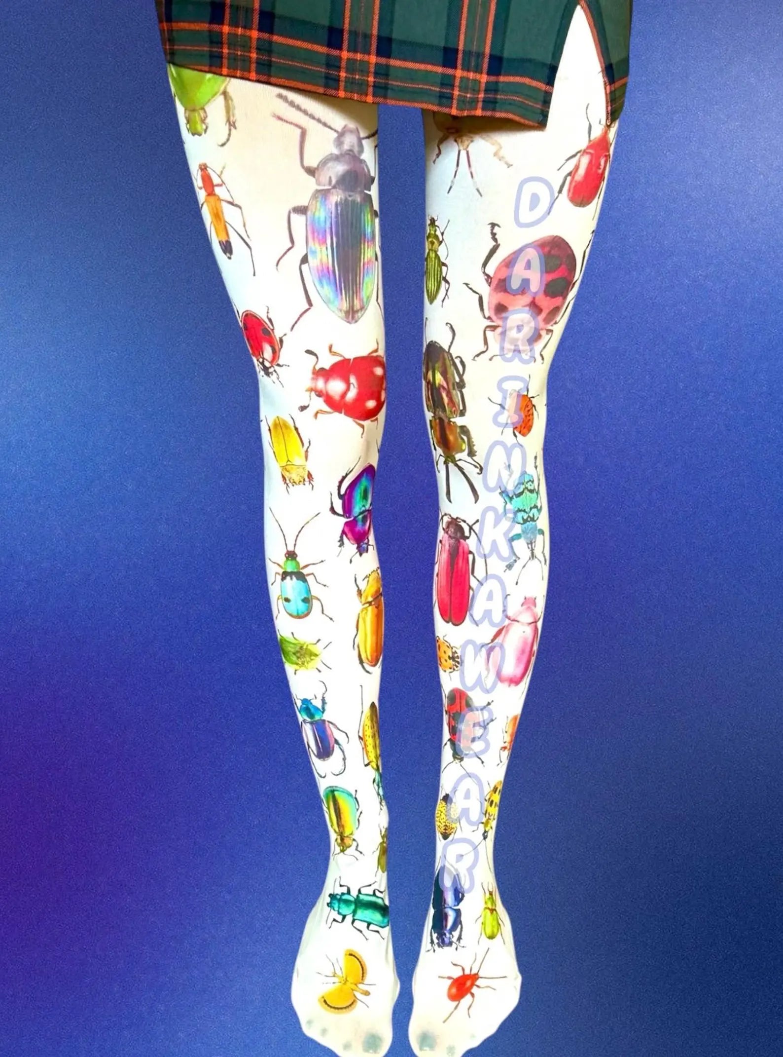 Rainbow Insect Tights – Surreal Naturecore Y2K Art Pantyhose