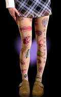Beetle Art Tights – Dark Entomology Y2K Statement Pantyhose