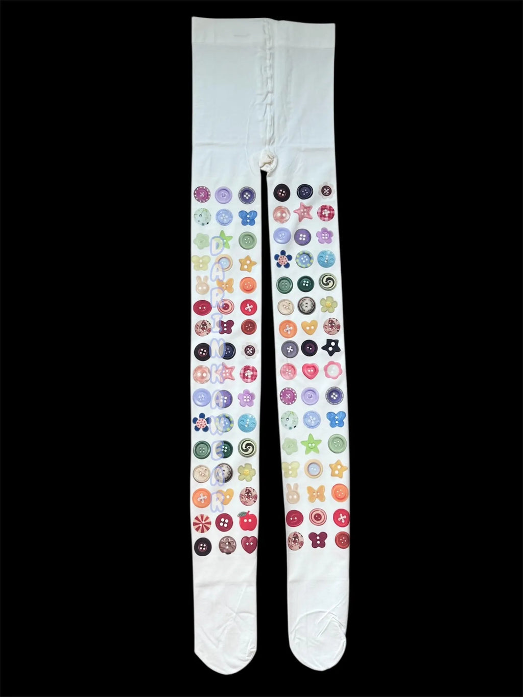 Y2K Button Tights Pastel Kawaii Harajuku Pantyhose | Cute Aesthetic Tights