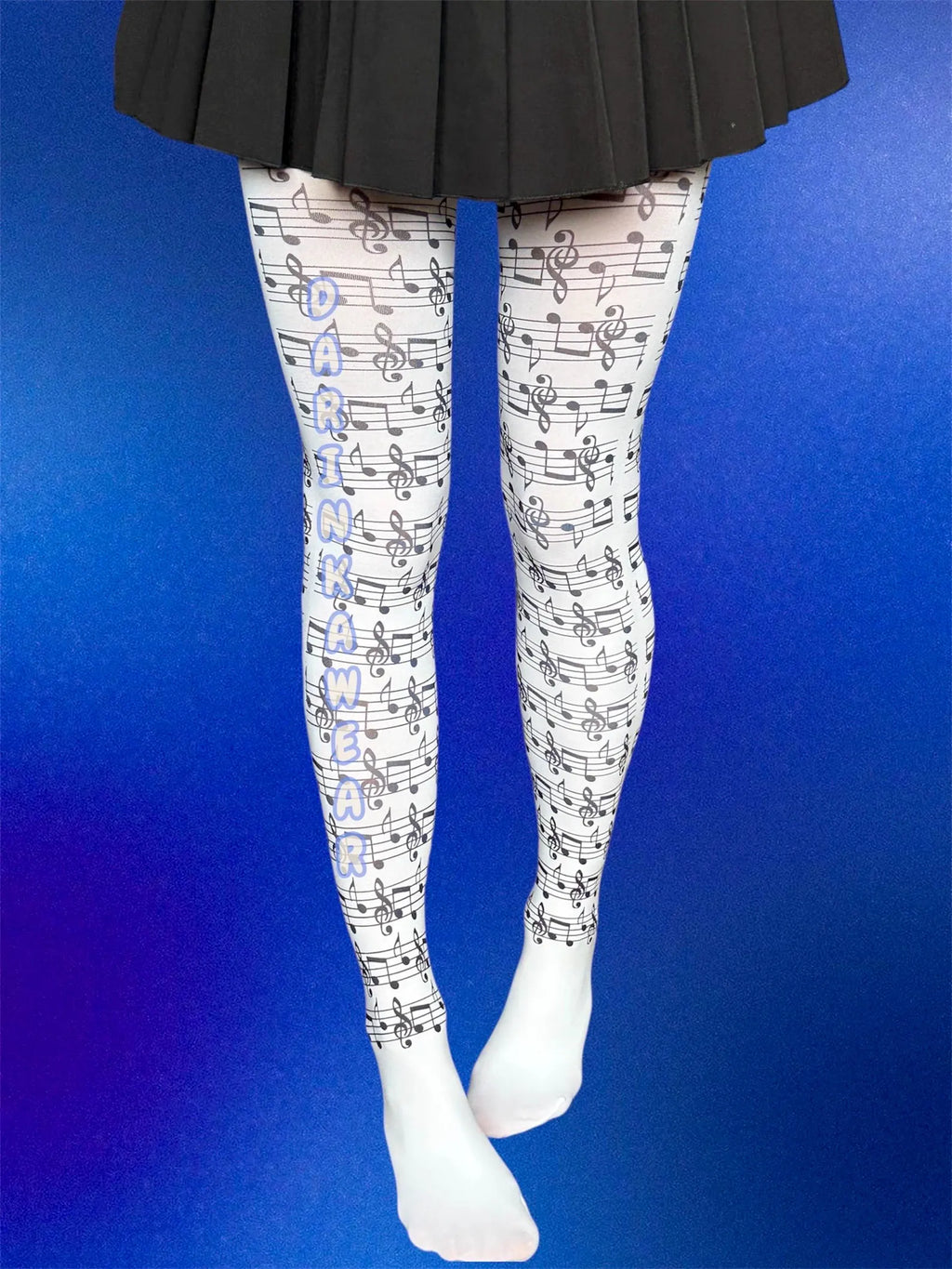 Music Note Tights – Romantic Gothic Y2K Statement Pantyhose