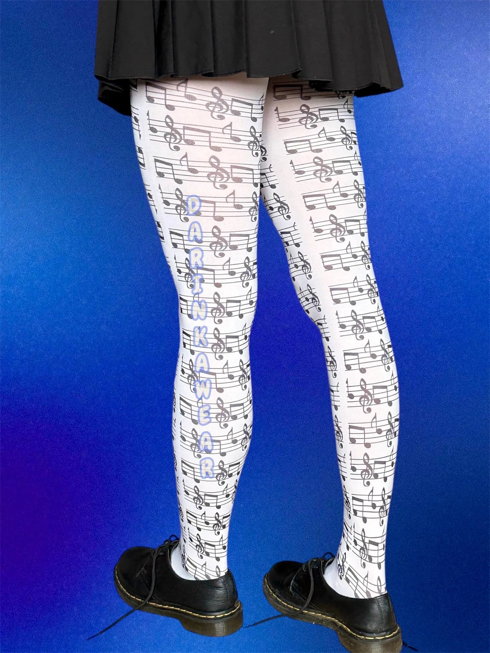 Music Note Tights – Romantic Gothic Y2K Statement Pantyhose