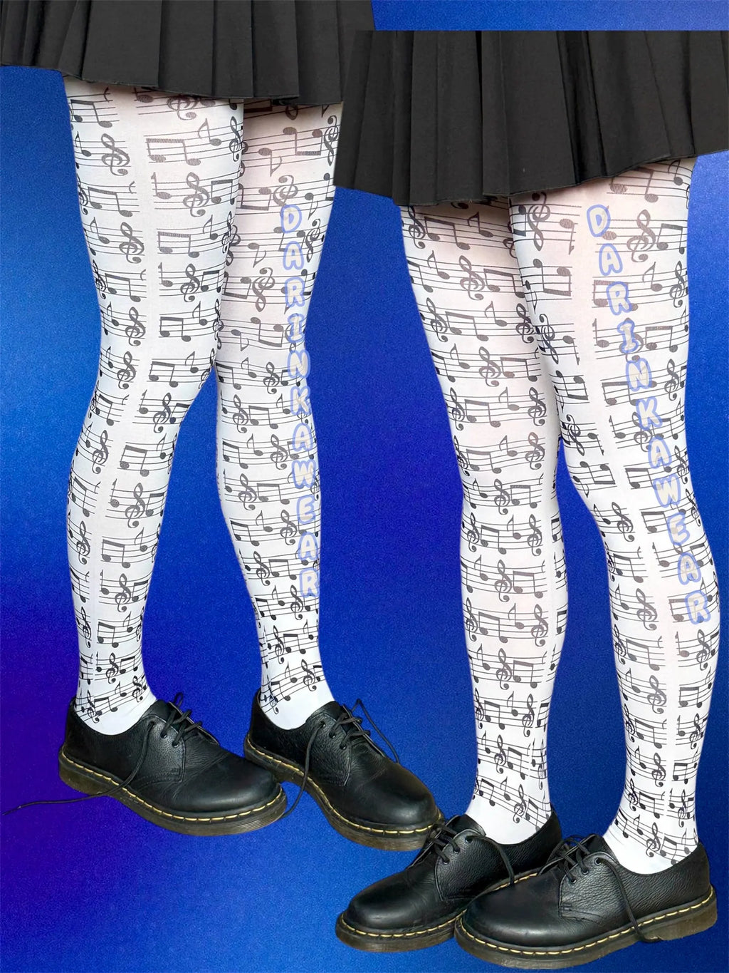 Music Note Tights – Romantic Gothic Y2K Statement Pantyhose