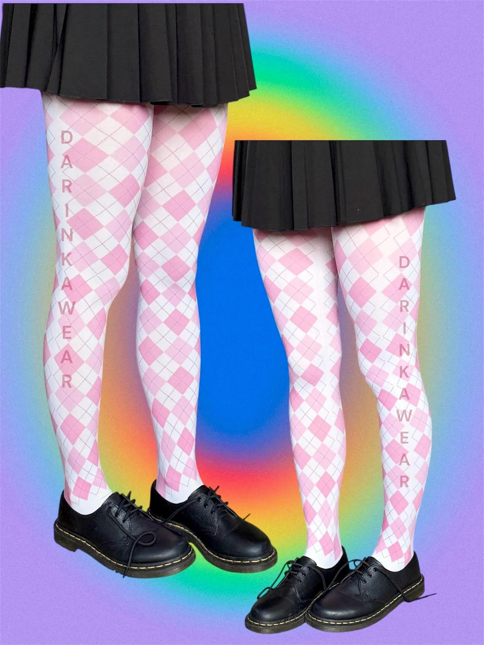 Pink Argyle Tights | Y2K Aesthetic Tights | Soft Girl Tights |Coquette Tights | Cute Pattern Tights