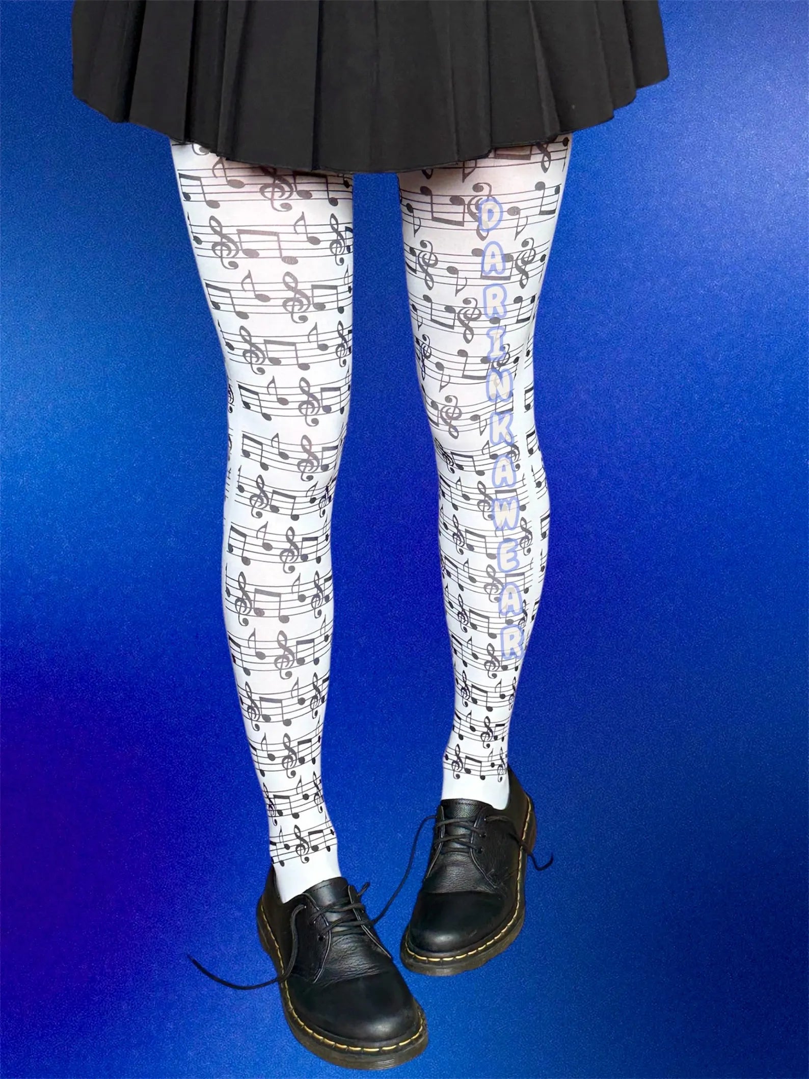 Music Note Tights – Romantic Gothic Y2K Statement Pantyhose